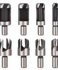 Premium 8 Piece Wood Plug Cutter Drill Bit Set Titanium Coated High Carbon Steel Go To Tool For Dowel Making In Woodworking In