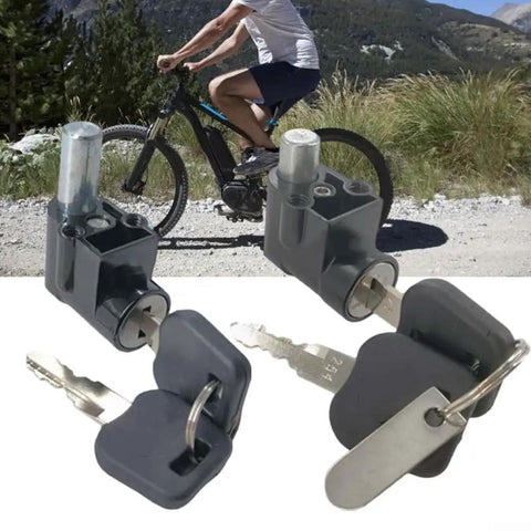 Secure Metal Lock Cover For Hailong E Bike Battery Case Silver Heavy Duty Anti Theft Protection Fits Model 1 Plus Robust Replacement To Keep Your Ride Safe From Thieves. metal lock cover with keys for Hailong e-bike battery case