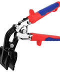 Sheet Metal Hand Seamer 3 Inch Bend Tip Tool for flattening and bending, precision duckbill pliers in black carbon steel, side view.