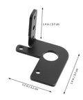 Auto Level Sensor Bracket Mount For 3D Printers Heavy Duty Iron Frame With Rust Prevention Coating Easy Plug And Play Sensor Holder For Rock Solid Accurate Leveling In Industrial Settings. Black iron bracket, 3.7 x 3.7 x 3.2 cm, front view