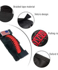 Two Pack Roll Bar Grab Handles For Jeep Wrangler Trail Ready Grip, Oxford Cloth With Metal Buckle Paracord detailing and design
