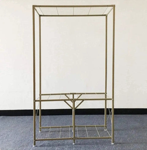 Heavy Duty Portable Closet With Durable Non Woven Fabric Garment Rack And Spacious Storage Shelf Super Easy Assembly For Hella Roomy Extra Clothes Organization Blue 110X45X160Cm open metal frame garment rack