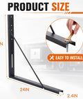 Set Of 2 Steel Truck Tool Box Mounting Brackets 24 By 24 Inch Underbody Mounting Kit dimensions and installation detail