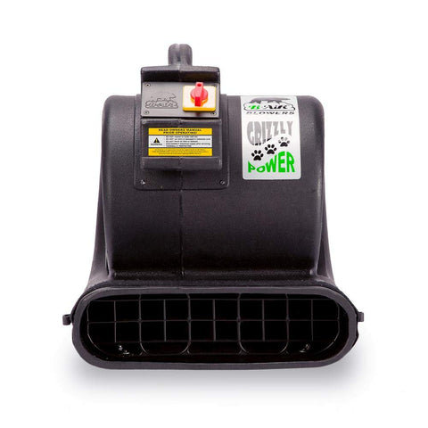 Grizzly Gp1 1 HP 3550 CFM Carpet Dryer And Floor Mover Heavy Duty front view with black durable poly housing and controls
