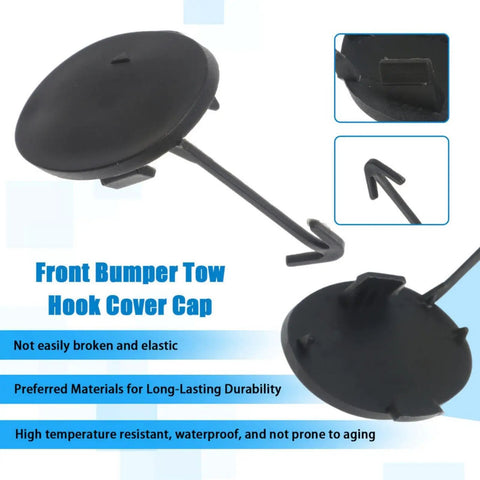 Hyundai Accent Front Tow Hook Cover Cap Replacement Part 865171R000 OEM Fit Black Easy Install Direct Replacement