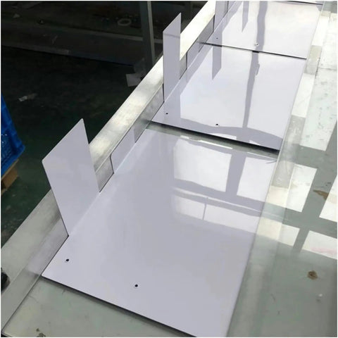 Heavy Hitter Hot Acrylic Bending Machine For Pvc And Plastic Sheets with smooth double fold design and white acrylic sheets.