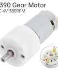 4V D-Shaft Beefy Torque DC Motor For Cleaning Shower Brushes 380RPM Brush Drive Gear Motor With CW CCW Rotation Low Noise Long Life