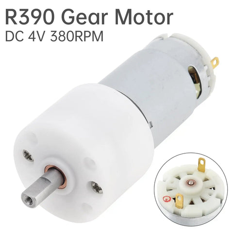 4V D-Shaft Beefy Torque DC Motor For Cleaning Shower Brushes 380RPM Brush Drive Gear Motor With CW CCW Rotation Low Noise Long Life