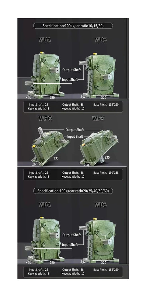 Heavy Duty Gearbox Worm Gear Reducer With Iron Shell And Time Delay For High Torque In Small Motors And Transmission Gears