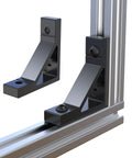 Beefy Industrial Grade Heavy Duty Corner Brackets For 2020 Series Aluminum Extrusion Profile With Screws And M5 T Slot Nuts 53 By 53 Millimeter