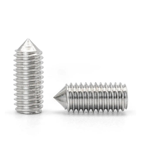 Rock Solid Hexagon Socket Set Screws With Cone Point Tips For Heavy Duty Locking And Assembly Crafted From Rust Resistant 304 Stainless Steel In M2 To M12 Din914 Sizes For Smooth No Sweat Installation