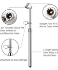 ATsafepro truck tire pressure gauge pen, stainless steel, dual-head, 150 PSI range, pack of 2