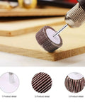 10Pcs Polishing Wheels For Rotary Tools With Brown Corundum Abrasive And Cloth Substrate used on wood for smoothing edges