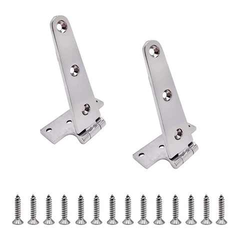 Beefy Heavy Duty T Style Door Hinges 2 Pack, Marine Grade 316 Stainless Steel Thickened Hinges with screws for marine use