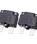 2 Pack Thermal Circuit Breaker 20 Amp Auto Reset Overload Protector For 125 250V AC 50V DC L2 Series Compact Single Pole Switch