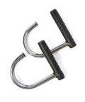 Heavy Duty Metal Resistance Band Handles With Knurled Steel Grip Surface For Elastic Band Workouts And Pull Ups Industrial Grade Construction