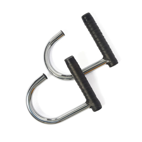 Heavy Duty Metal Resistance Band Handles With Knurled Steel Grip Surface For Elastic Band Workouts And Pull Ups Industrial Grade Construction