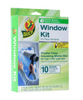 Indoor Window Shrink Film Insulation Kit For Ten Windows, 62-Inch By 420-Inch Crystal Clear Film packaging with tape shown