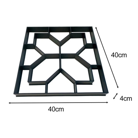 Easy To Use Walk Path Maker Stone Paver Mold For Patio And Garden Pathways Durable PP Concrete Molding 400x400x40 mm