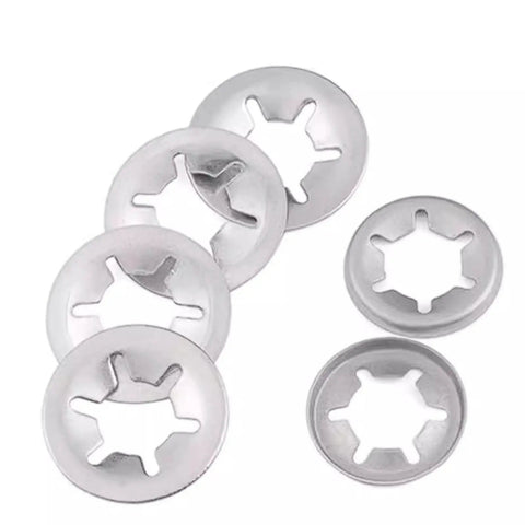 304 Stainless Steel Bearing Retaining Rings And Snap Rings Kit, 13 Sizes From 3mm To 12mm, Regular Flanged Type Spring Clips