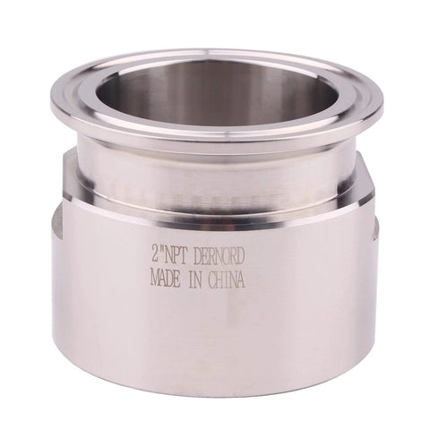 DERNORD stainless steel 2-inch NPT tri-clamp adapter ferrule