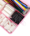 2.54mm JST Connector Kit With Pre Crimped Wires, 2 3 4 5 6 7 8 9 10 Pin Housing, 90Pcs, Heat Shrink Tubing, Tweezers