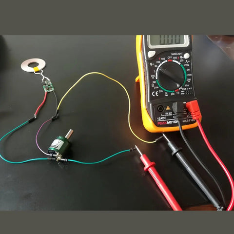 12-Bit Hall Angle Sensor With 0.088 Degree Resolution And 360 Degree Full Rotation 0-5V Analog Output Pro Grade High Precision Rotatable Hall Effect Position Sensor For Accurate Angular Measurement And Reliable Motion Control connected to multimeter