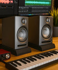 Pro Grade Studio Monitor Isolation Pads For 3 To 5 Inch Speakers High Density Acoustic Foam Risers Angled Sound Isolation