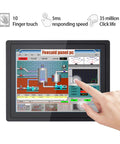 Tough As Nails 15 Inch Industrial Tablet Computer With Capacitive Touchscreen and Integrated Wifi 4GB Ram Plus 64GB Ssd Drives Lightning Fast Core I5 Processor Built For Heavy Lifting displaying touchscreen control interface.