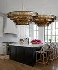 Stunning Vintage Ceiling Pendant Light With Clear Glass Dimmable Hanging Lamp Bringing Classic Design And Adjustable Illumination To Your Home Decor That Seriously Hits Different For Any Room Vibe in kitchen setting.