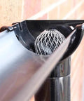 Six Pack Downspout Guard Filter Set Aluminum Gutter Strainer Mesh Screens Expandable Downspout Protector installed in gutter