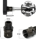 Lightweight Titanium Pedal Extenders For Nine Sixteenth Inch Pedals, 20 Mm Extension With Hollow Interior Detailing