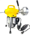 Badass Sectional Drain Cleaner Half Horsepower Motor Knocks Out Stubborn Clogs Fast On Three Quarter Up To Four Inch Pipe Loaded With 120 Ft Plus Five Eight Cable And Full Cutter Kit For Zero Sweat Repairs Anytime.