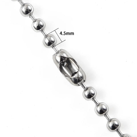 120 Inch Beaded Ball Pull Chain Extension For Roller Shades Stainless Steel Bead Chain Extender With 10 Connectors 4 5 Millimeter Beads