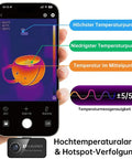 Grab And Go Portable Android Type C Thermal Camera 128 By 96 IR Resolution With Plug And Play Home Inspection Ready For HVAC Auto And Pet Detection Clear Thermal Imaging And Real Time Temperature Readouts, phone view