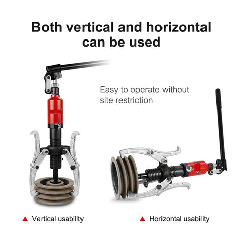 Industrial Strength Hydraulic Wheel Bearing Puller providing solid 15 ton pulling power and 300 millimeter reach with dual usability.