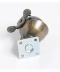 Close-up of 4 Piece 1.5 Inch Flat Wheel Caster With Brakes for Furniture swivel ball wheel in industrial grade metal