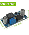 Adjustable Buck Converter Module 3A DC to DC Step Down From 3.2V to 35V to 1.25V to 30V with solid capacitors and indicator LED