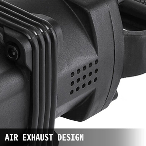 Close-up of air exhaust design on the 1 Inch Pneumatic Air Impact Wrench Heavy Duty Muscle Knocks Loose Rusty Nuts Quick With 5800 Nm Max Torque And 4000 Rpm Motor.