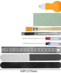 28 Pcs Modeler Tools Set for Gundam and Model Kits with Plastic Box Hobby Craft Kit for DIY Projects, tools and ruler displayed