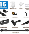 15 accessories for No Sweat Handheld Steam Cleaner For Home, Portable Steam Mop For Deep Cleaning With 15 Accessories, Fast Heating 1050W.
