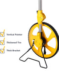 CFTGIW Distance Measuring Wheel with Precision Machined Digital Display for featuring vertical pointer and thickened tire design.