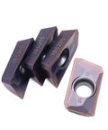 Grab These 10 Piece APMT160408 YBG205 Indexable Carbide Lathe Tools That Rock On Steel And Stainless For Serious Machining Action close-up of YBG205 inserts.