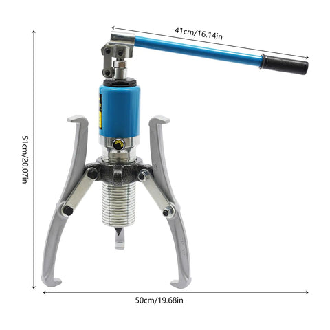 Heavy Duty Hydraulic Gear Puller Set 20T For Wheel Bearing Extraction Separator Kit Interchangeable Two Or Three Jaws Car Axles Hubs Rotors Pulleys Alloy Steel Machine Shop Tool For Pros Who Seek Reliable Performance On Any Job Site Today. 20T alloy steel puller with 3 jaws and 41cm handle