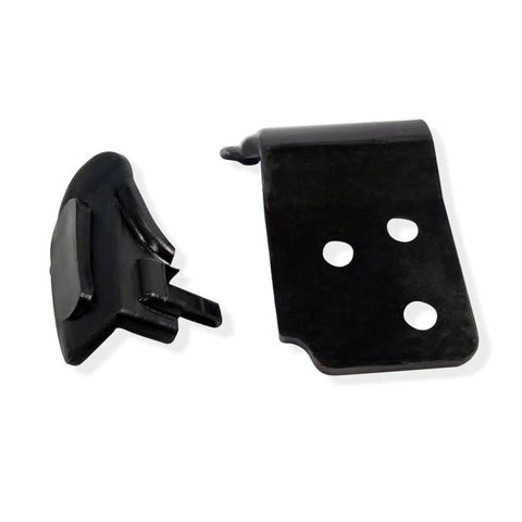 Nylon Tire Changer Insert Kit For Duck Head Mounts Rim Edge Guard And Demount Fitting Head close-up of two black inserts