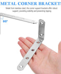 Heavy Duty L Brackets For Shelves And Desks Stainless steel corner support in hand
