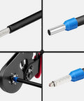 20 Pcs AWG4 25mm2 Copper Wire Ferrules Crimp Connectors VE25-16 insulating blue cord ends and crimping tool details