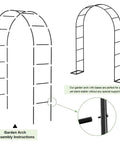 Diagram of Sturdy Garden Pergola Arch With No Fuss Base For Climbing Plants Four Point Six Feet Wide And Seven Point Nine Feet Tall