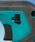 Variable speed trigger on Cordless Handheld Leaf Blower With Vacuum Mode Powered By 18V Battery On The Go Variable Speed Trigger Low Medium High