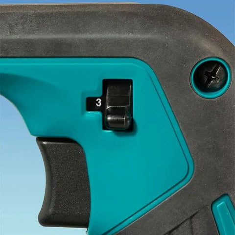 Variable speed trigger on Cordless Handheld Leaf Blower With Vacuum Mode Powered By 18V Battery On The Go Variable Speed Trigger Low Medium High